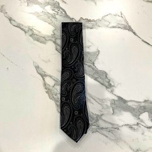 Black with a hint of silver tie .